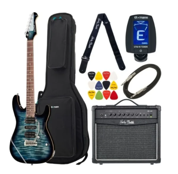 Harley Benton Fusion-III HSH EB FBLB Bundle